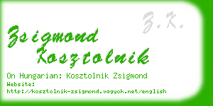 zsigmond kosztolnik business card